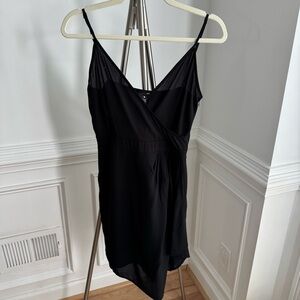 Aqua Bloomingdale’s Black Mini Dress Adjustable Straps Size Small
